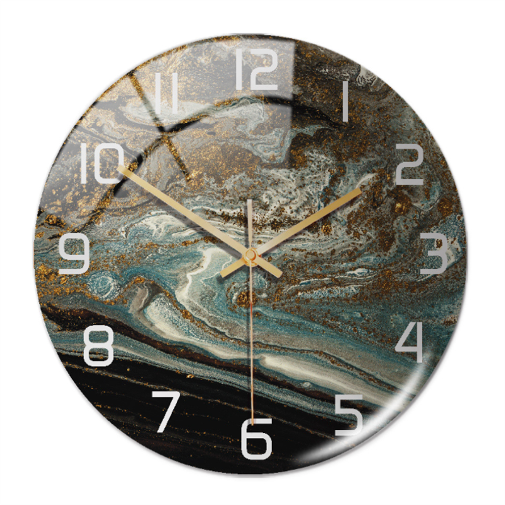 Stilren Väggklocka med Marmor Effekt – MarbleTime