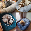 FurHaven Deluxe Hundsäng | Lång plysch, tvättbar säng för hundar och katter