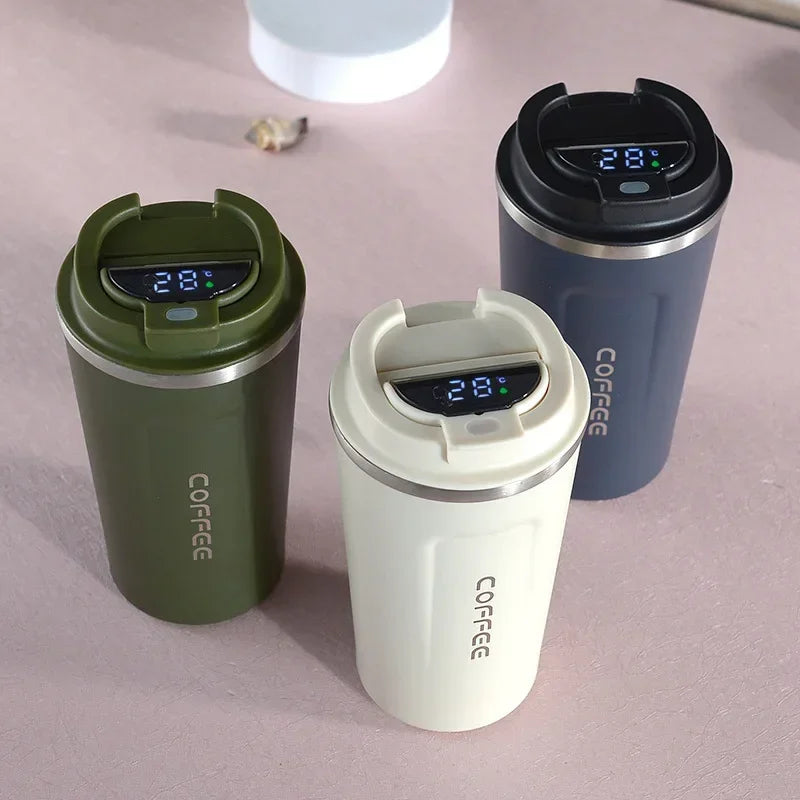 Termosmugg i rostfritt stål med smart temperaturskärm – TempMate