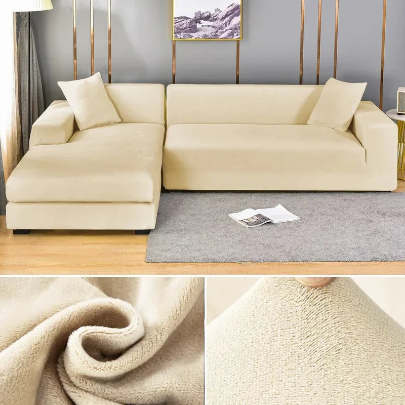 Stretch Sammet Sofföverdrag med Lyxig Finish – Sofina
