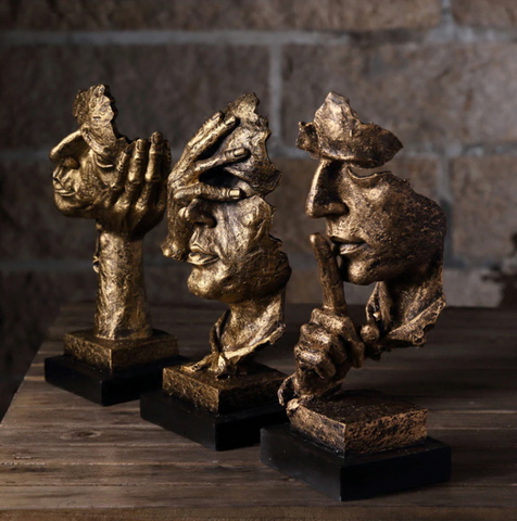 Abstrakt Guldskulptur – Soren