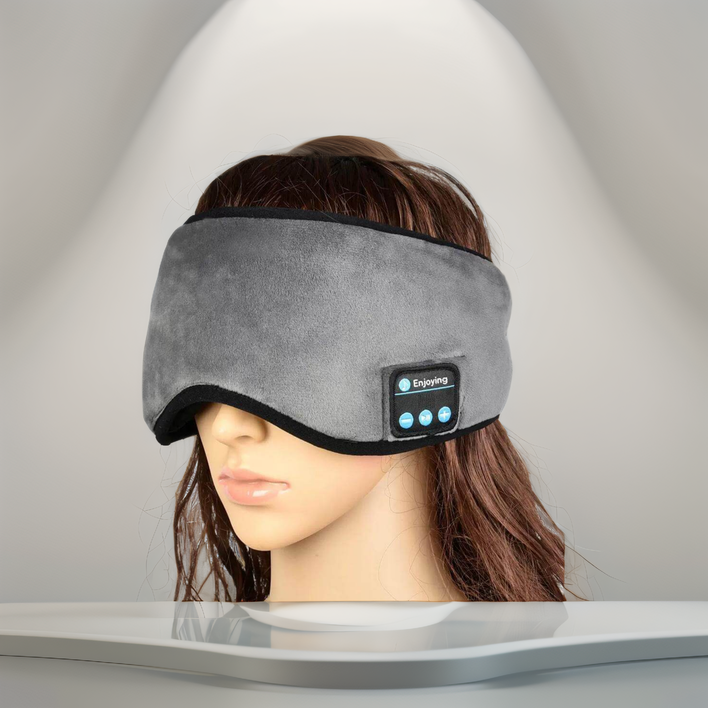 SereniTune Smart Sleep Mask | Bullerisolerande Bluetooth ögonmask för resor, meditation och ostörd sömn.