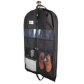 Bolsas para ropa de viaje | Doble cremallera y bolsillos XXL | Transpirable y transparente | Organizador de trajes colgante de 43 pulgadas