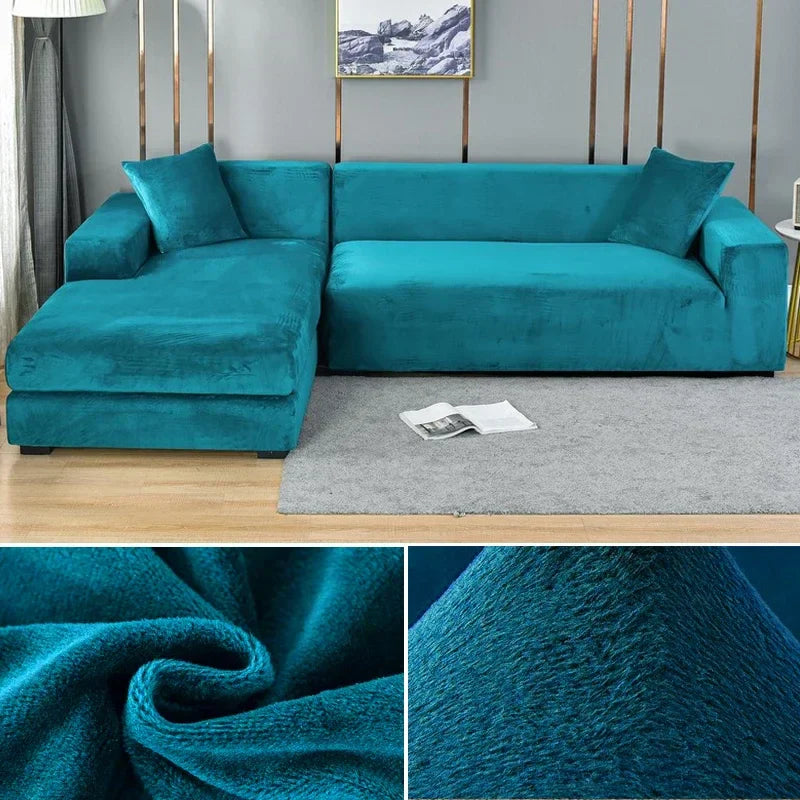 Stretch Sammet Sofföverdrag med Lyxig Finish – Sofina