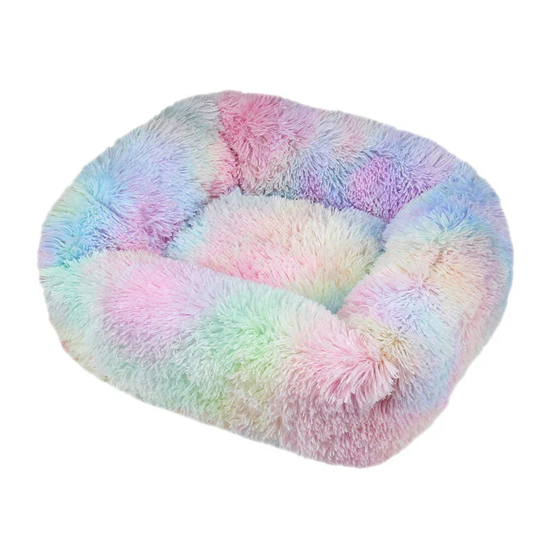 FurHaven Deluxe Hundsäng | Lång plysch, tvättbar säng för hundar och katter