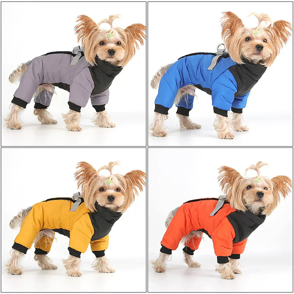 FurLuxe Vattentät Vinterjacka med Sele - Hundjacka för Små och Medelstora Hundar
