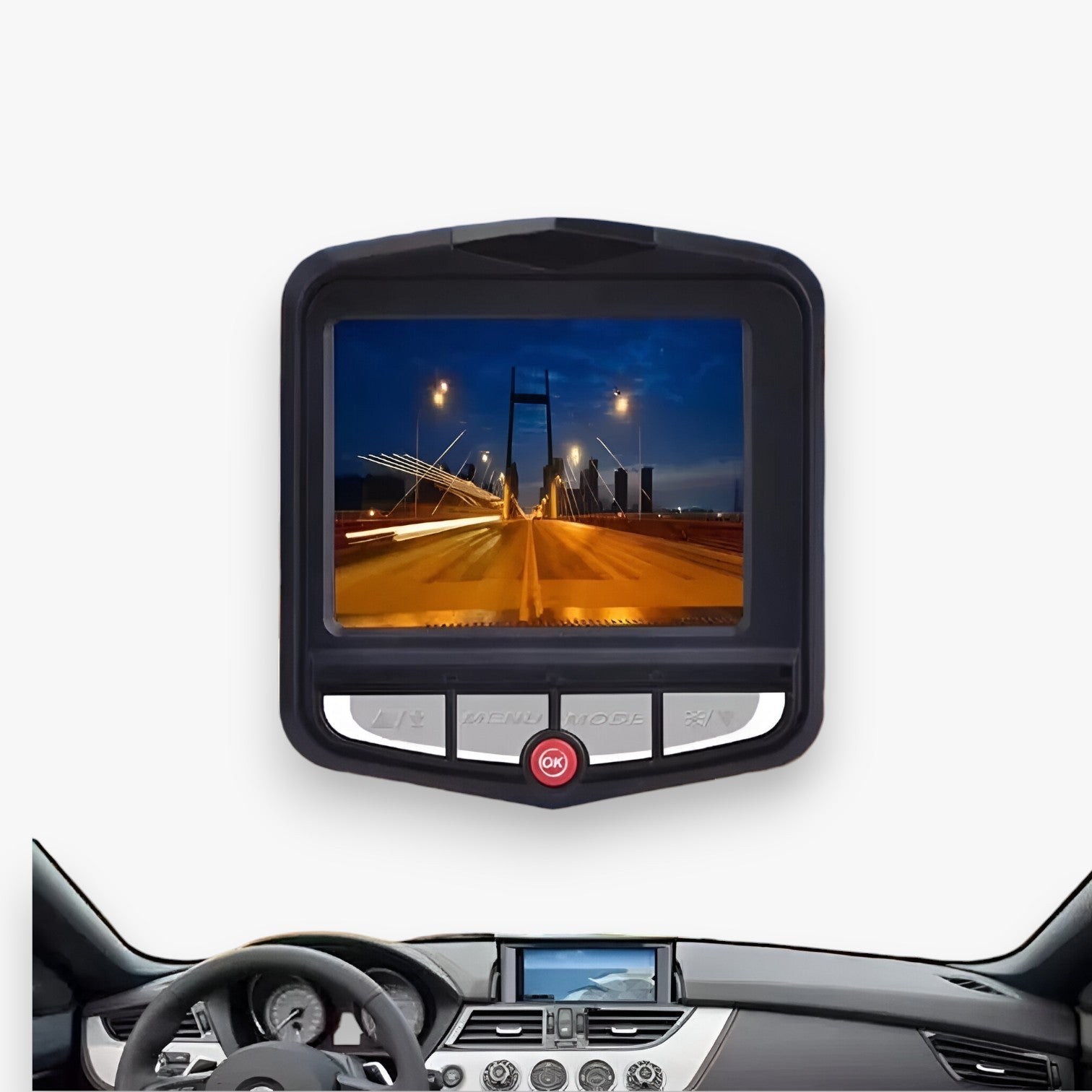 Kompakt 1080p HD Dashcam – Nattseende med Loopinspelning