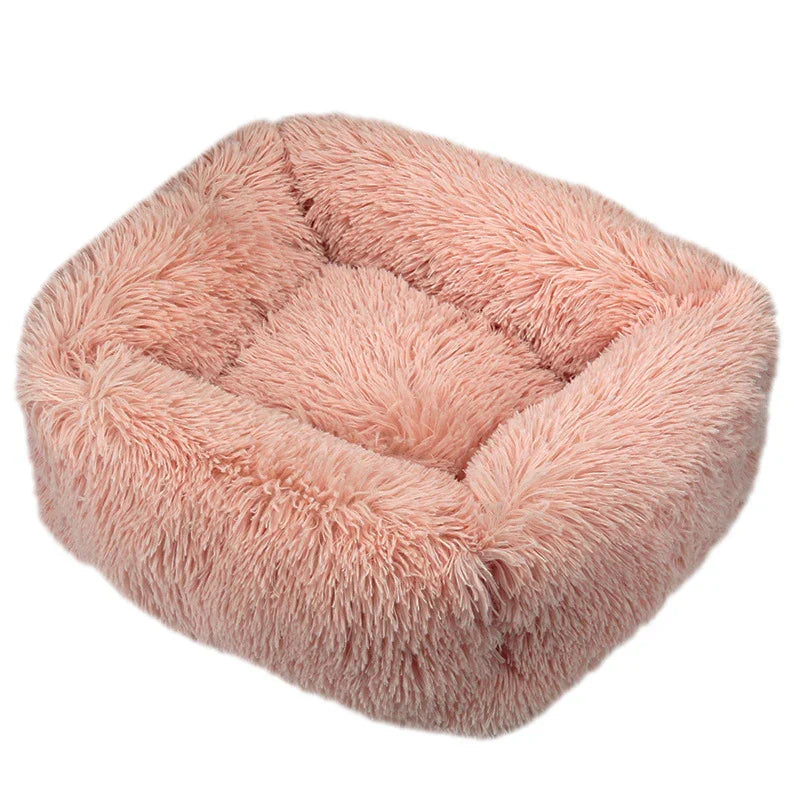 FurHaven Deluxe Hundsäng | Lång plysch, tvättbar säng för hundar och katter
