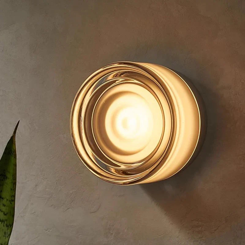 LustreLume Designer vägglampa | Modern cirkulär belysning för sovrum och hallar