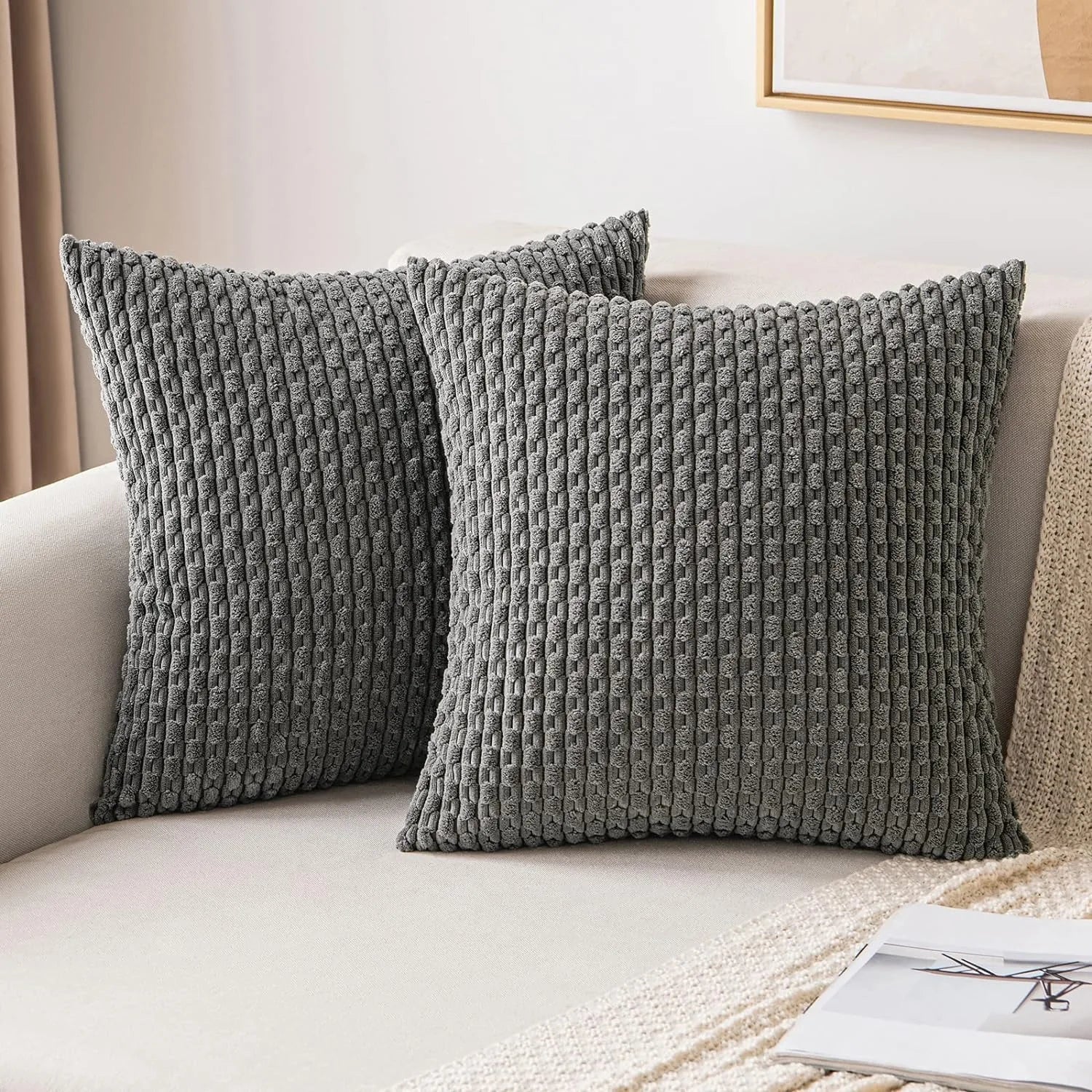 Kuddfodral i kord i Boho-stil – Velvia
