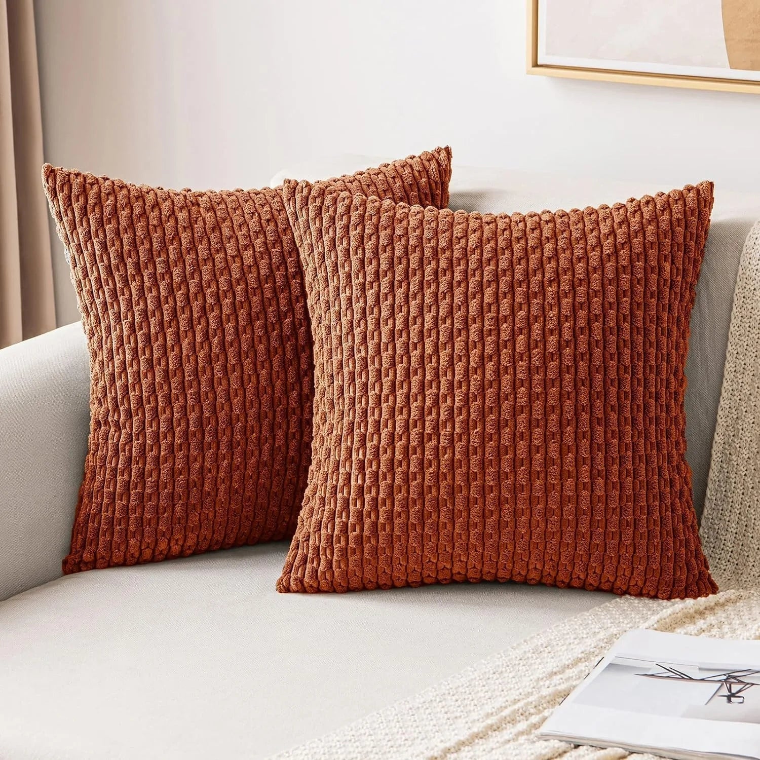 Kuddfodral i kord i Boho-stil – Velvia