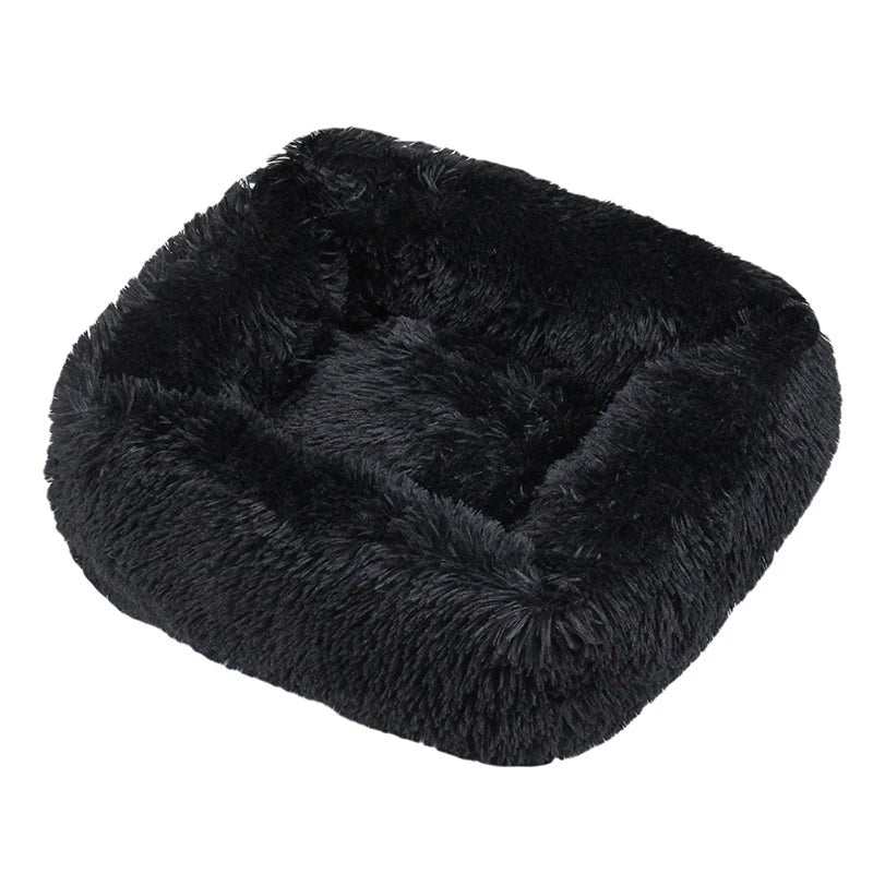 FurHaven Deluxe Hundsäng | Lång plysch, tvättbar säng för hundar och katter