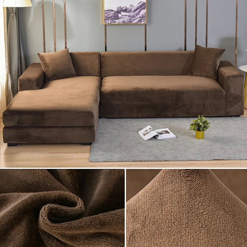 Stretch Sammet Sofföverdrag med Lyxig Finish – Sofina