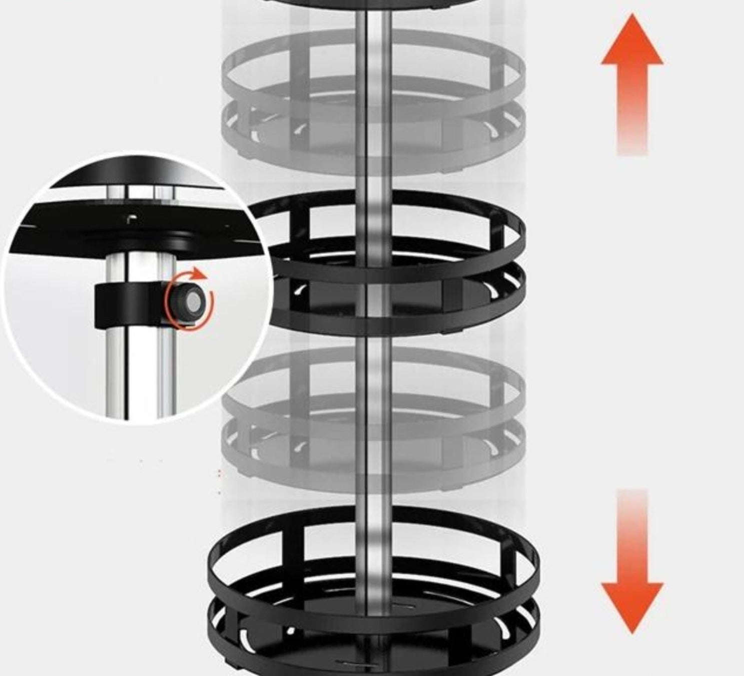 Rotationsbar Förvaringshylla - TwistRack 360°