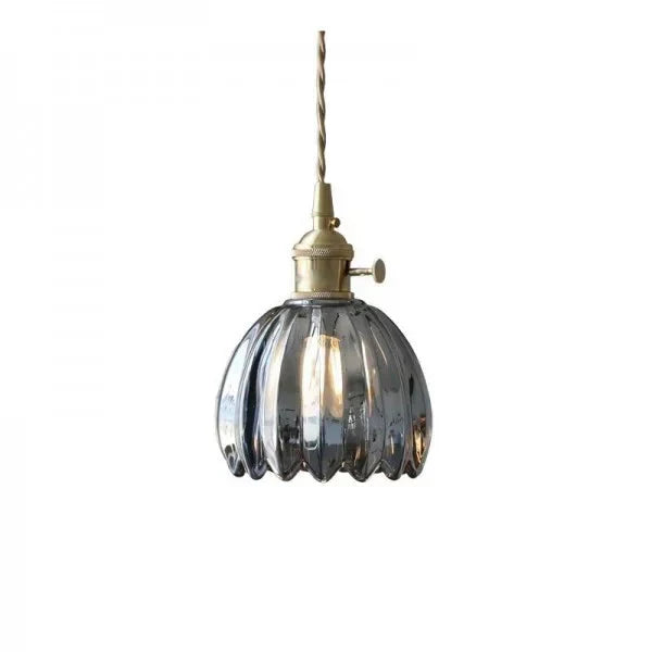 Opaliere Retro Blomma Hängande Lampa | Handgjord glas hängande ljus med varm glöd för sovrum, bar och restaurang atmosfär