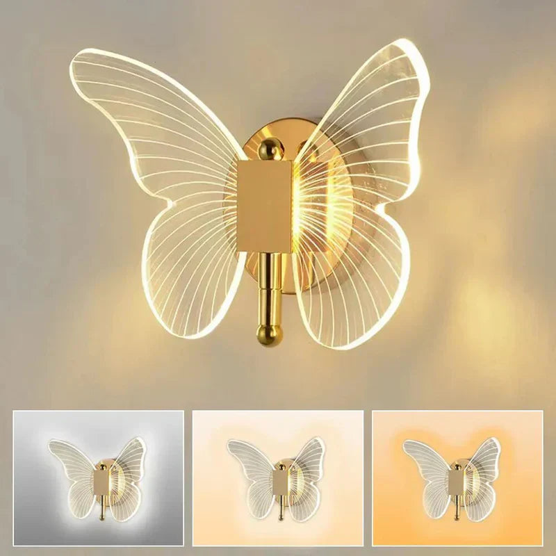 RadiantCharm Fjäril Vägglampa | Hållbar och Energisparande LED-lampa