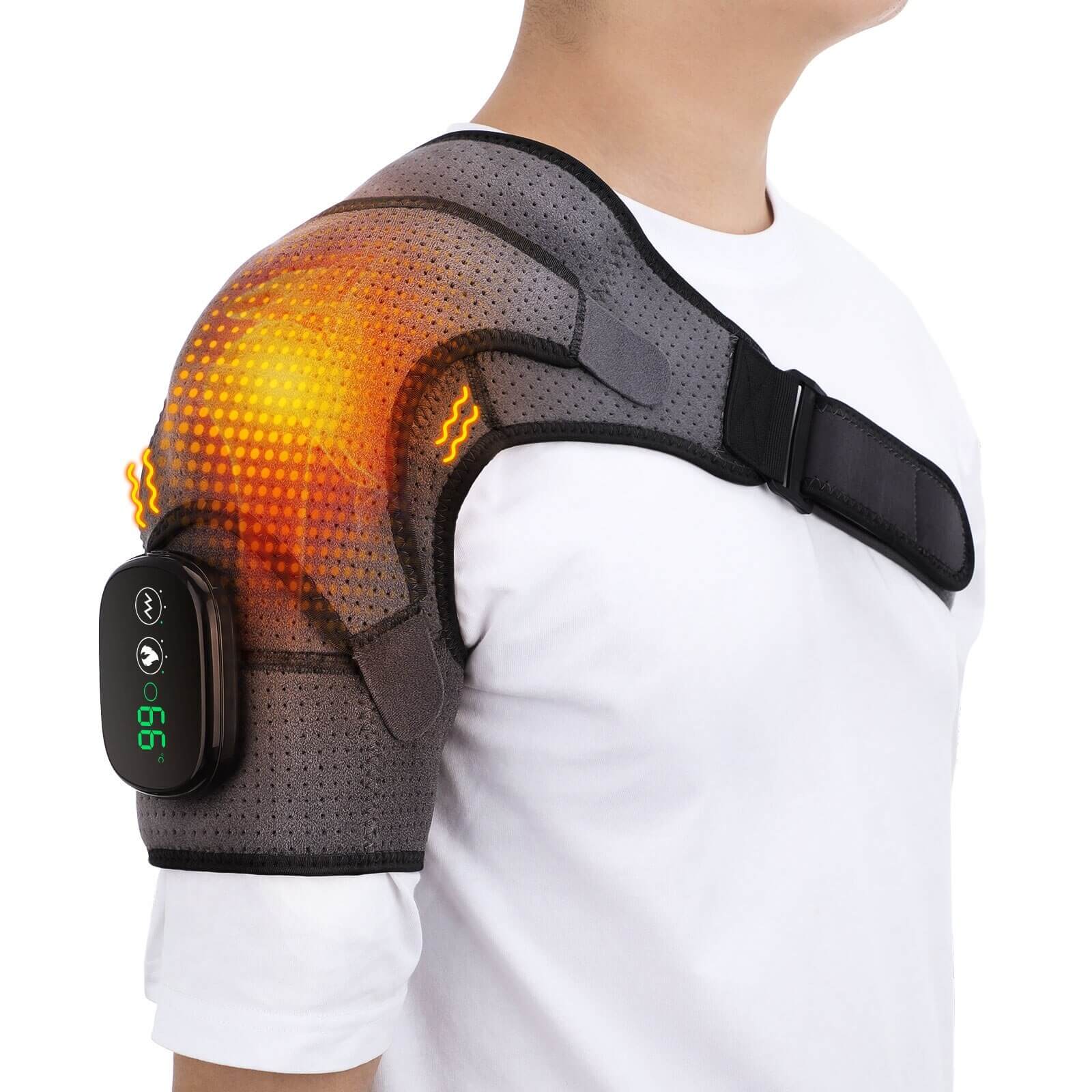 Portabel axelmassagerare med värmeterapi – ThermoFlex Pro