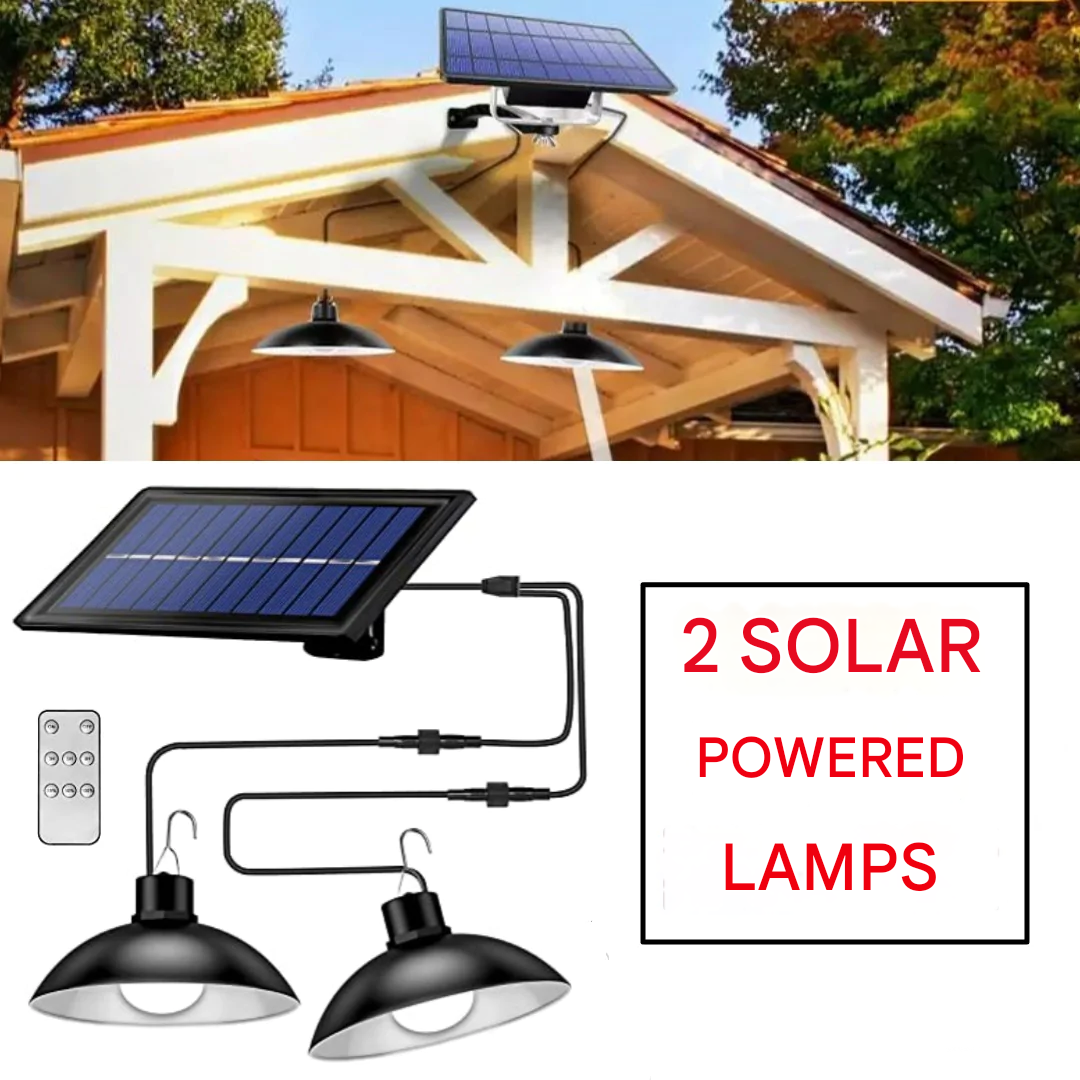 Trådlös solenergi LED-lampa med fjärrkontroll – TwinRay