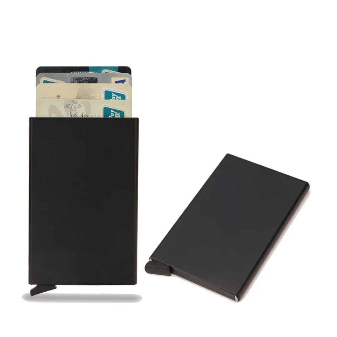 Smart RFID Kreditkortshållare - Slim Mini Metallplånbok för Män