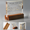 LuxaScience Periodiska Systemet | Stilfull 3D Akryl Display med Äkta Element