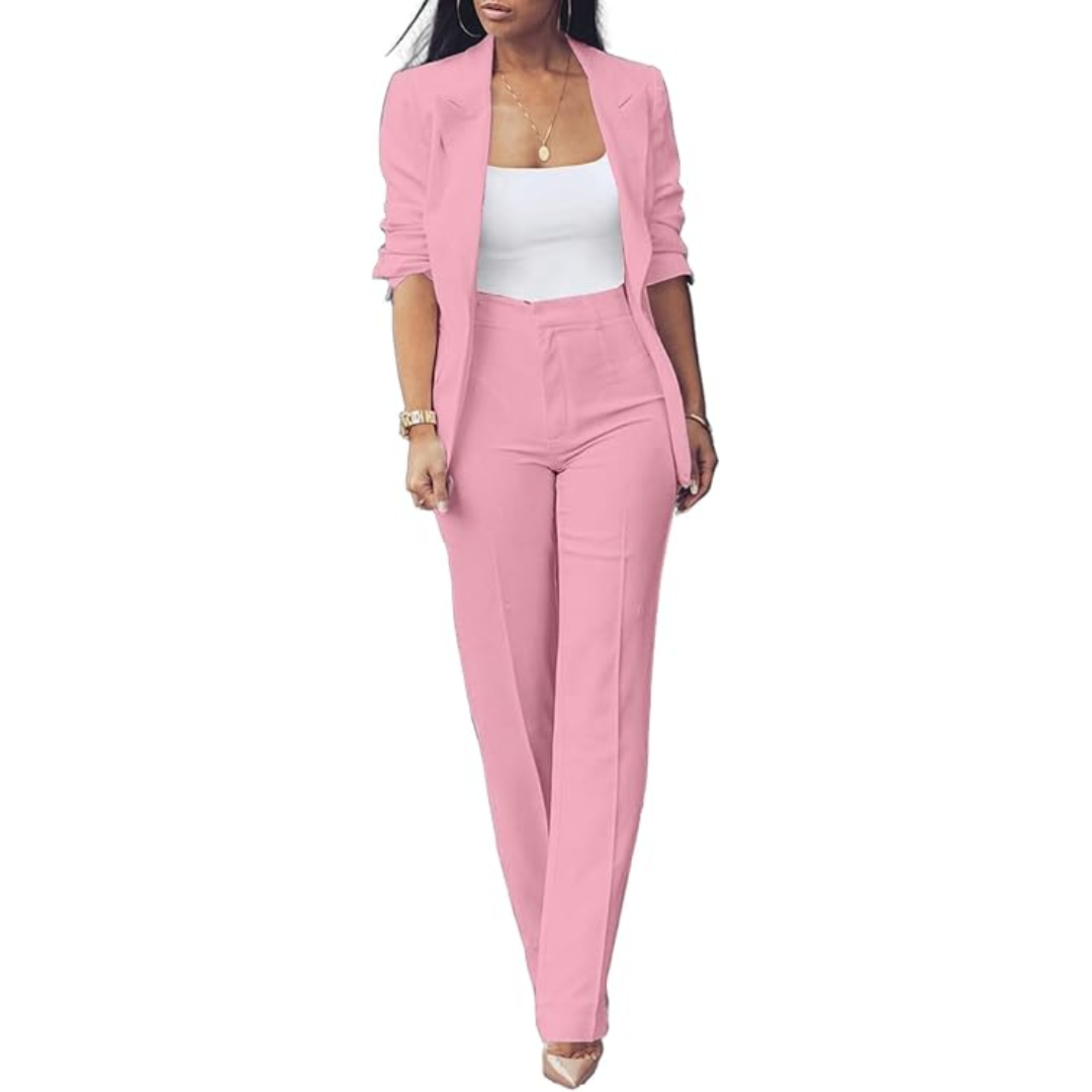 Trendy Dam Blazer Set - Quina