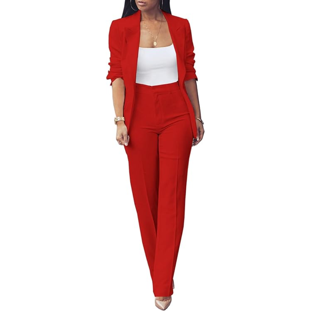 Trendy Dam Blazer Set - Quina