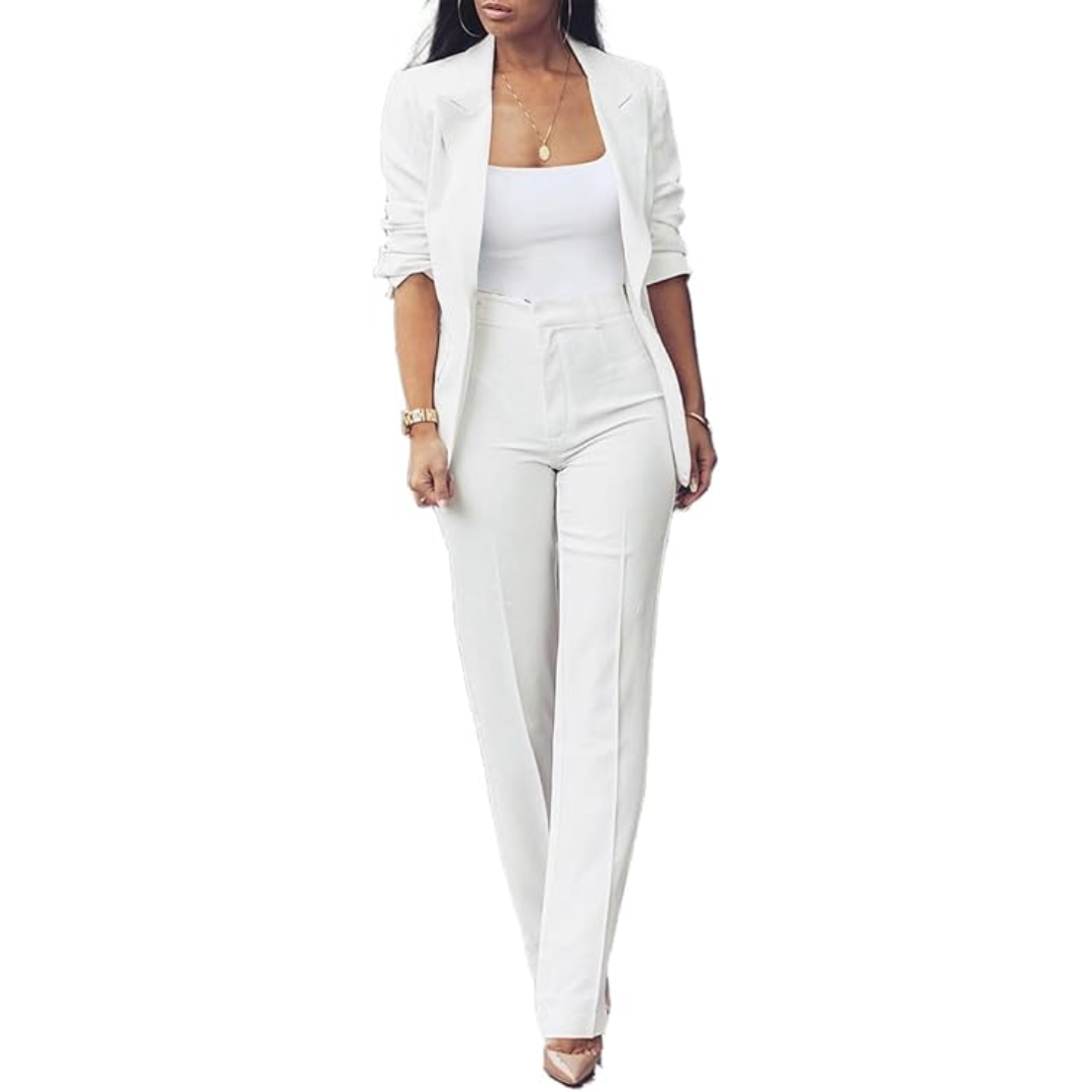 Trendy Dam Blazer Set - Quina