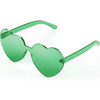 Trendy hjärtformade solglasögon utan ram i transparent look - HeartBlitz