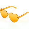 Trendy hjärtformade solglasögon utan ram i transparent look - HeartBlitz