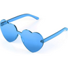Trendy hjärtformade solglasögon utan ram i transparent look - HeartBlitz