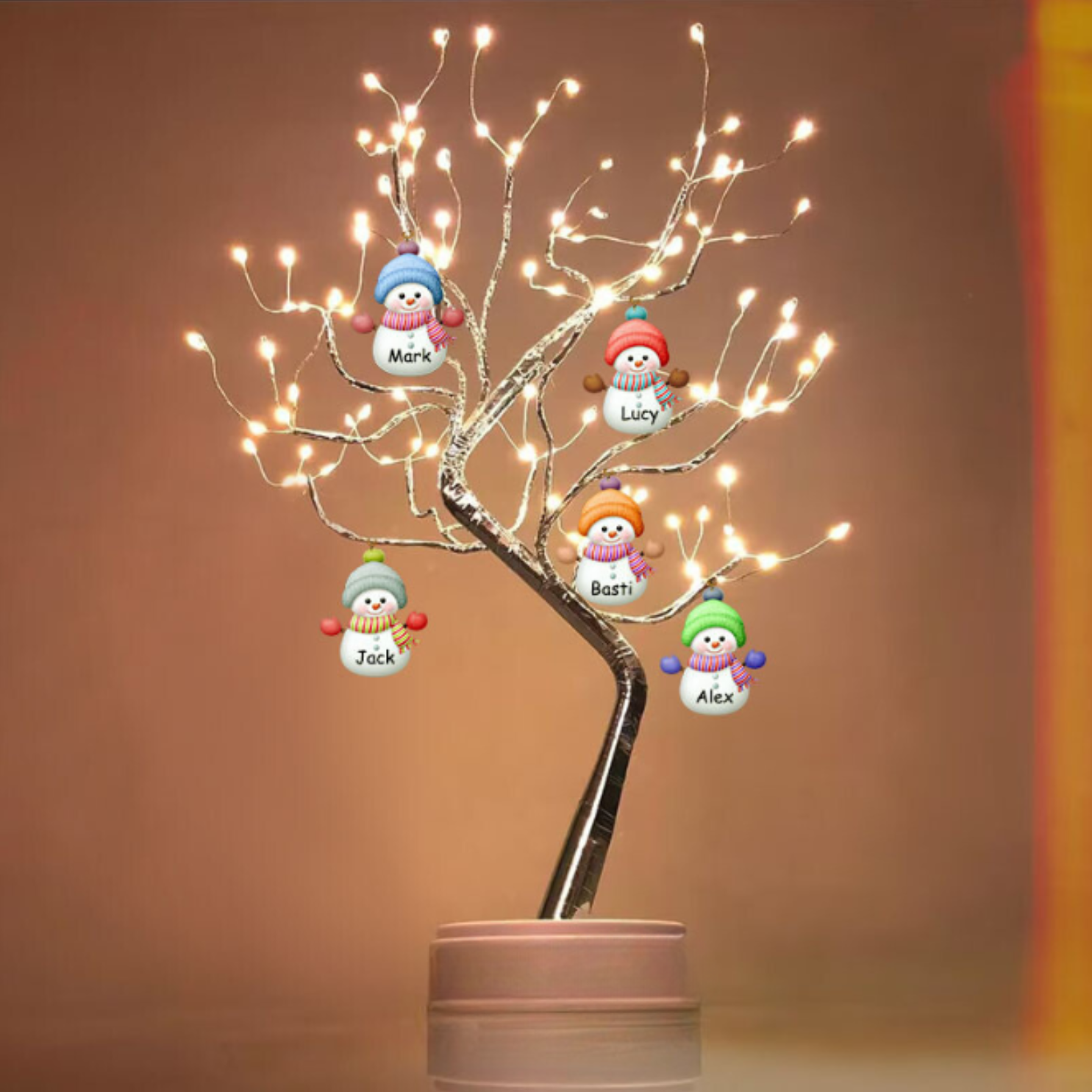 RadiantCharm Jul LED Mittpunkt | Bärbar Dekorativ Julgran för Jul- och Vinterdekoration