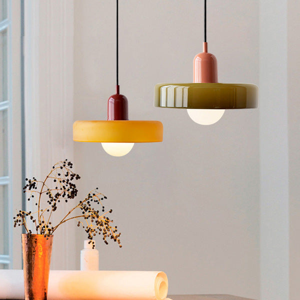 Färgglad Pendellampa i Bauhaus Stil - StiloGlas