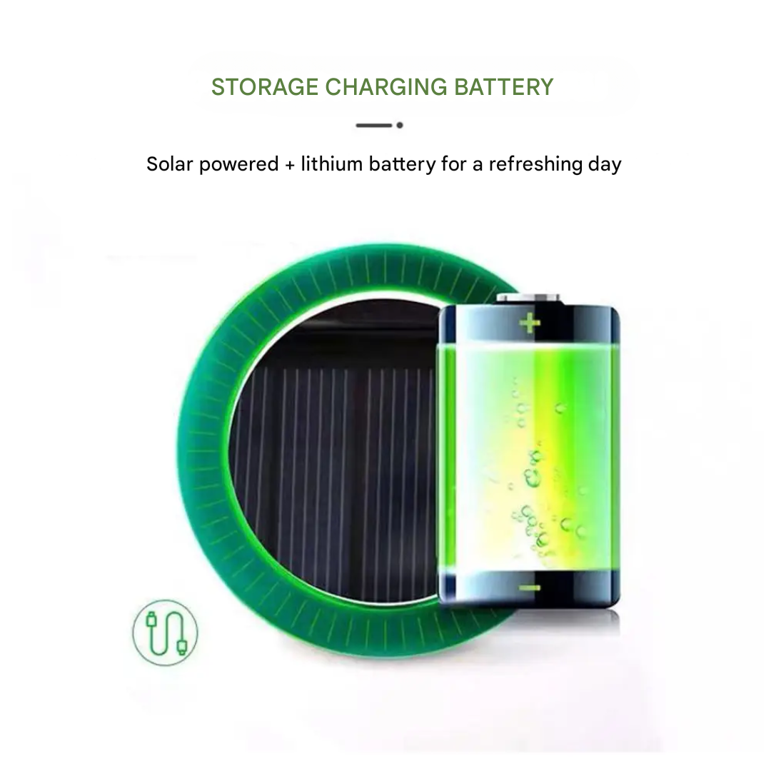 Utomhus Solhatt med Integrerad Solfläkt – CoolBreeze Solar