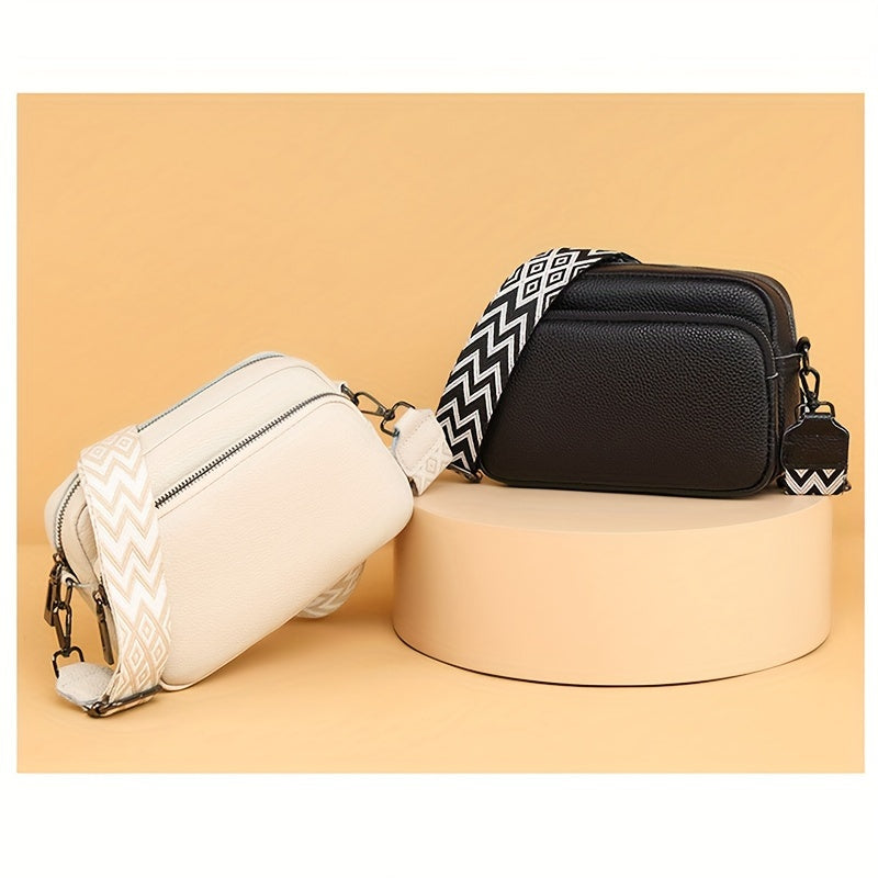 Moderna Crossbody-väska för kvinnor – Avslappnad axelväska med geometrisk design