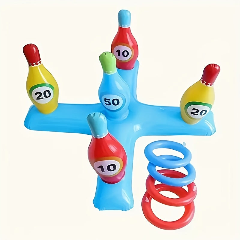 Uppblåsbar Vatten Bowling Set – Roligt Poolspel för Alla