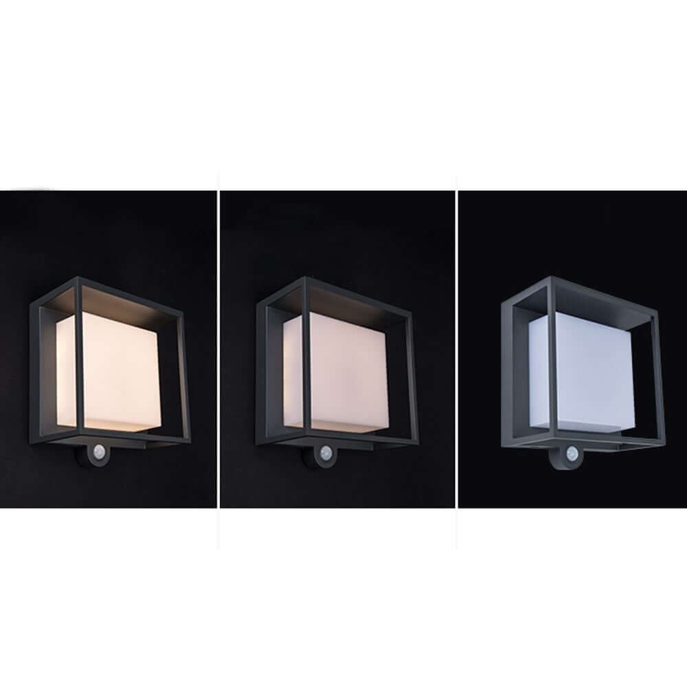 Modern Utomhusvägglampa med Solenergi & Sensor