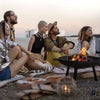 Gjutjärns Eldskål – Idealisk för Grillning, Camping och Trädgårdsbelysning