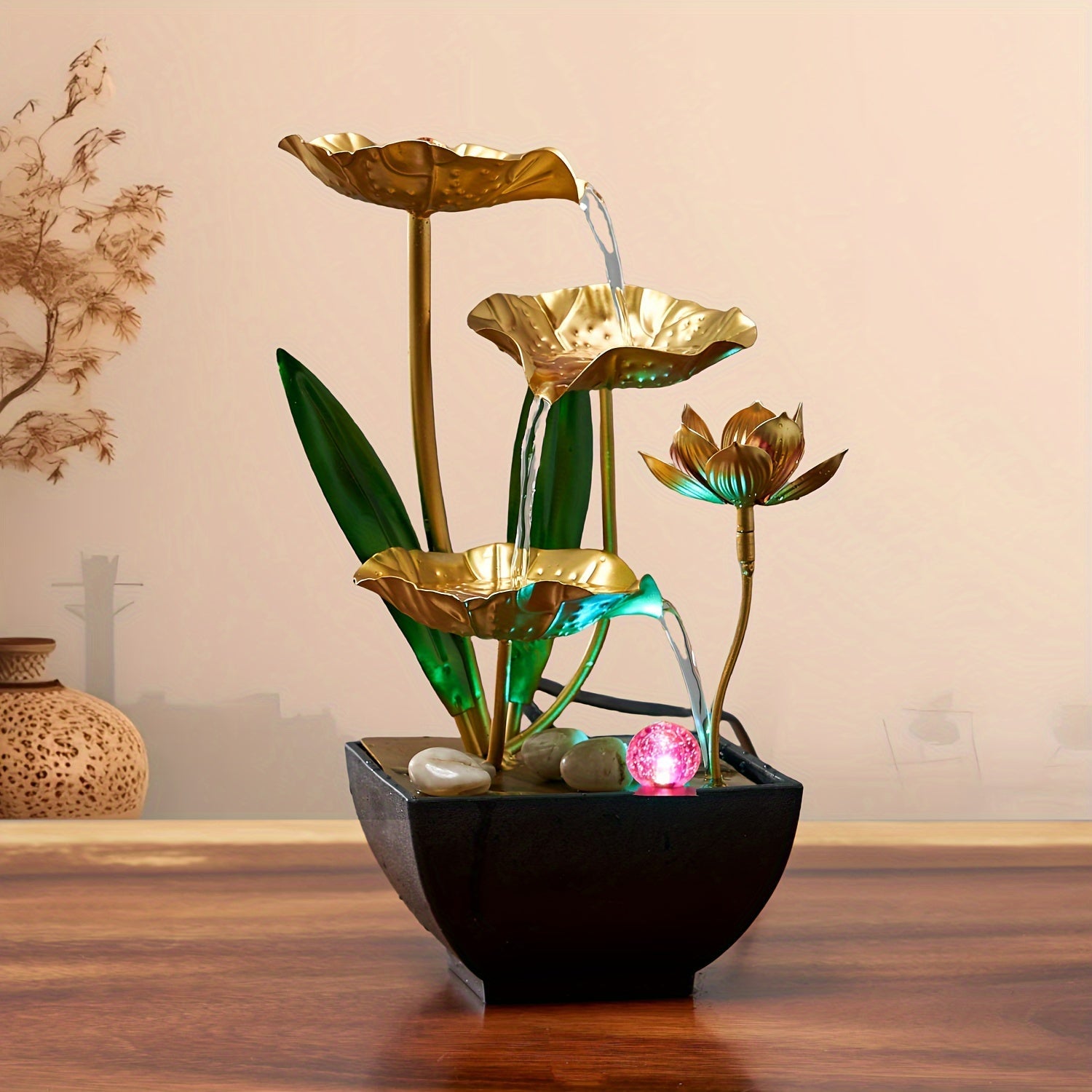 Lugn Lotus Inomhusfontän – Avkopplande och Atmosfärisk