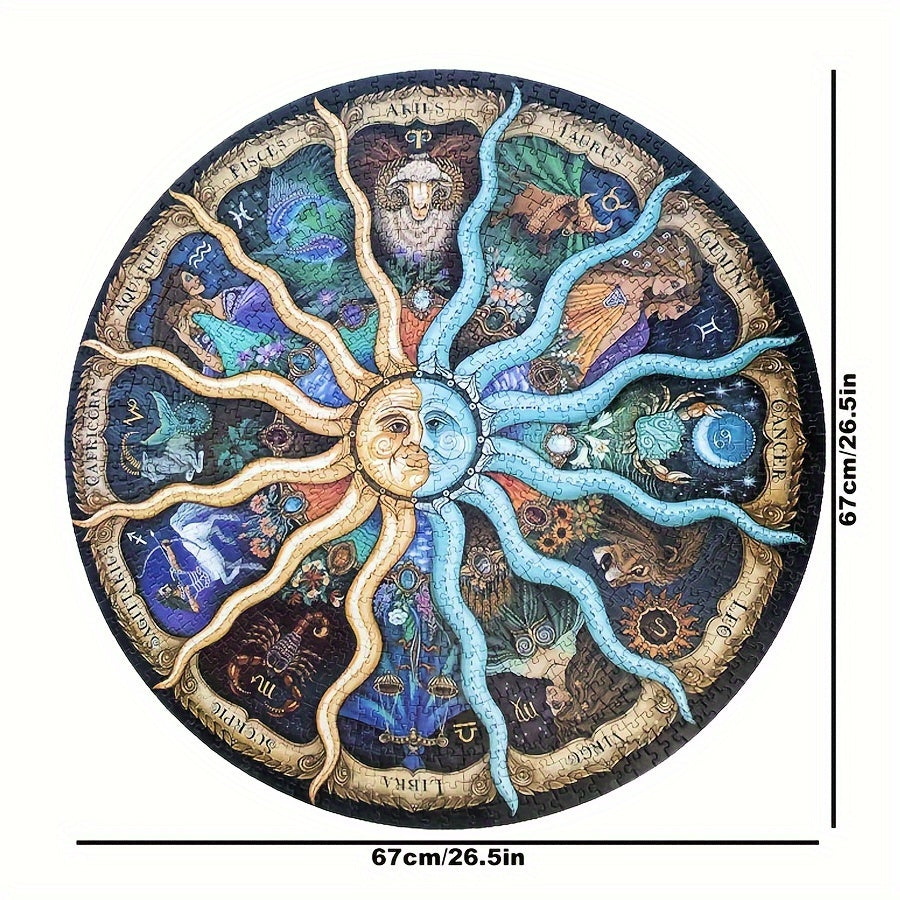 1000-Bitar Rund Zodiac Pussel - ZodiacDreams