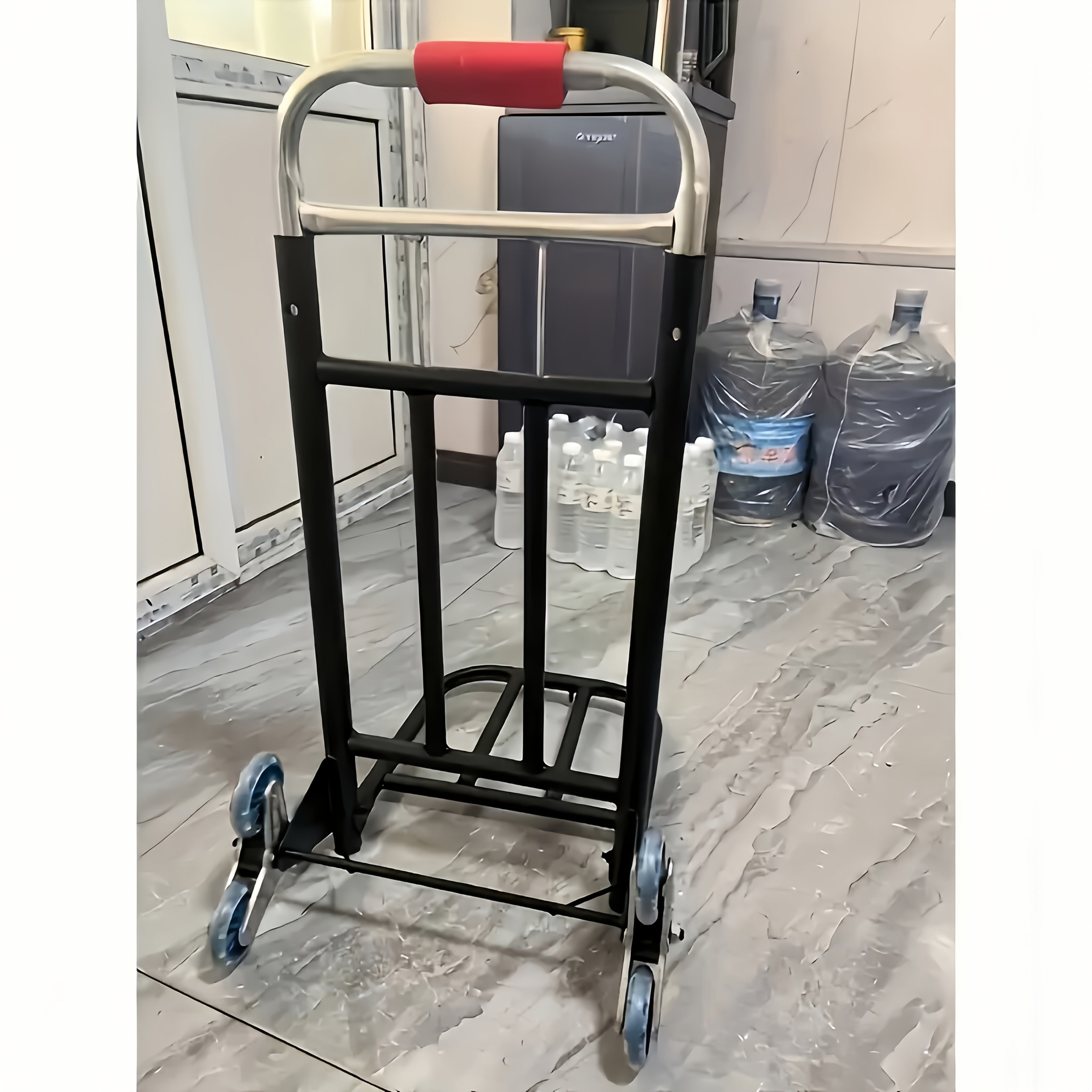 Tungt Lastad Tri-Hjul Trappklättrande Handtruck – Portabel Fällbar Vagn för Tunga Laster
