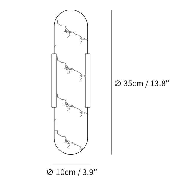 Modern Vägglampa - Alabaster & Metall