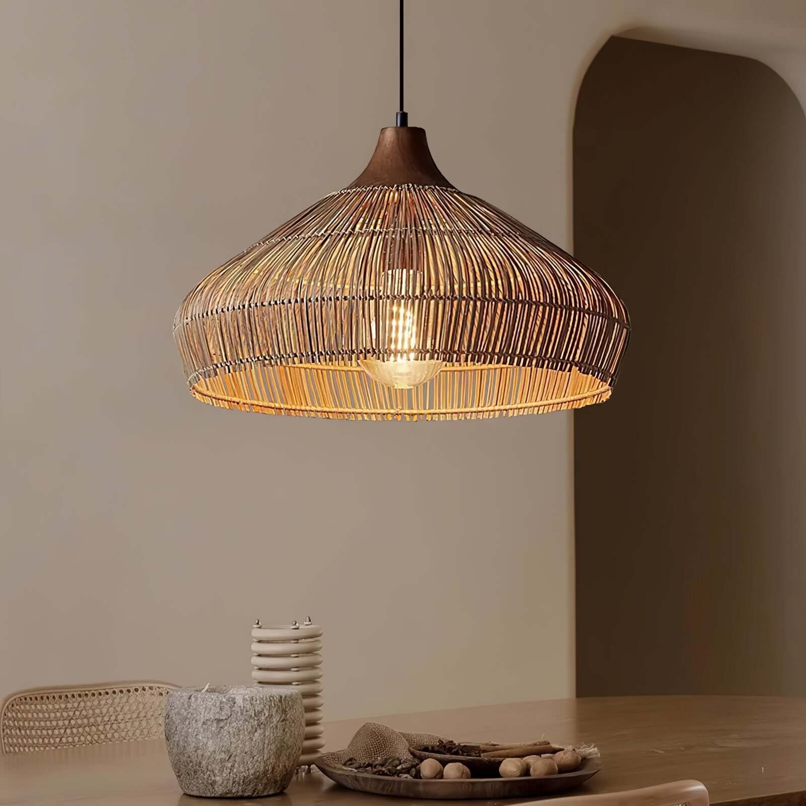 Rotan Hänglampa - Bohemisk Stil Hänglampa
