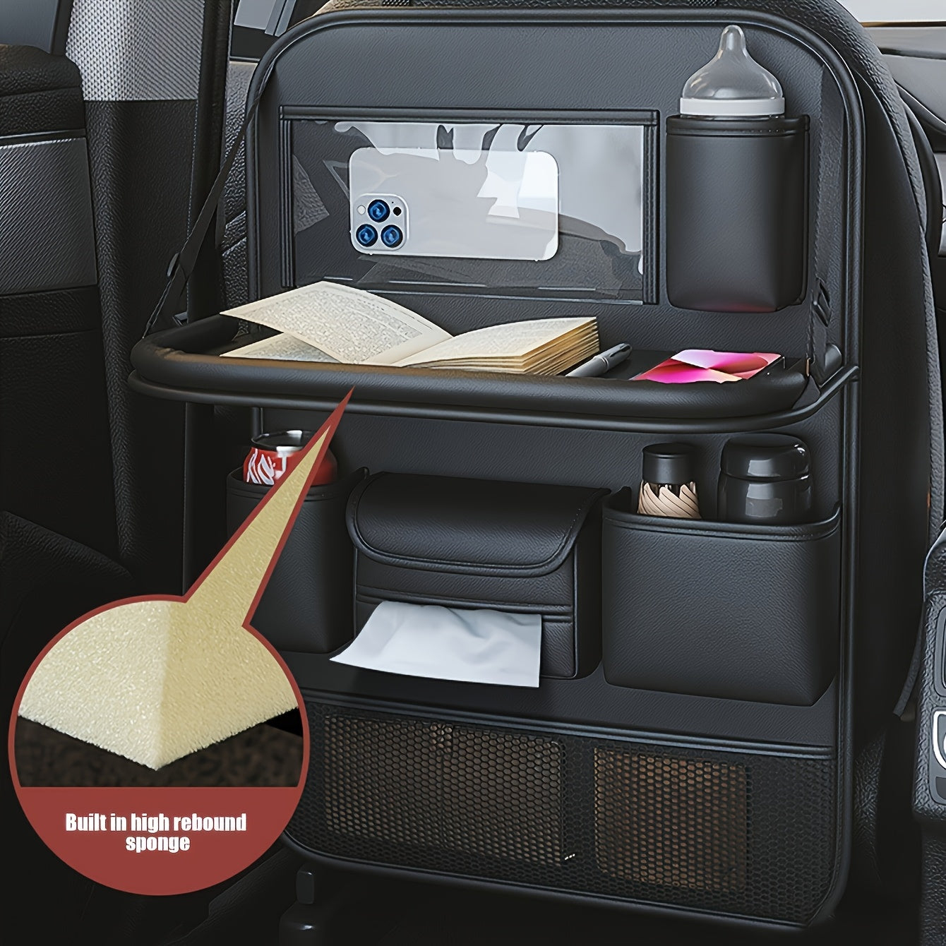 PU-läder Baksäte Organiser – Elegant och Funktionell