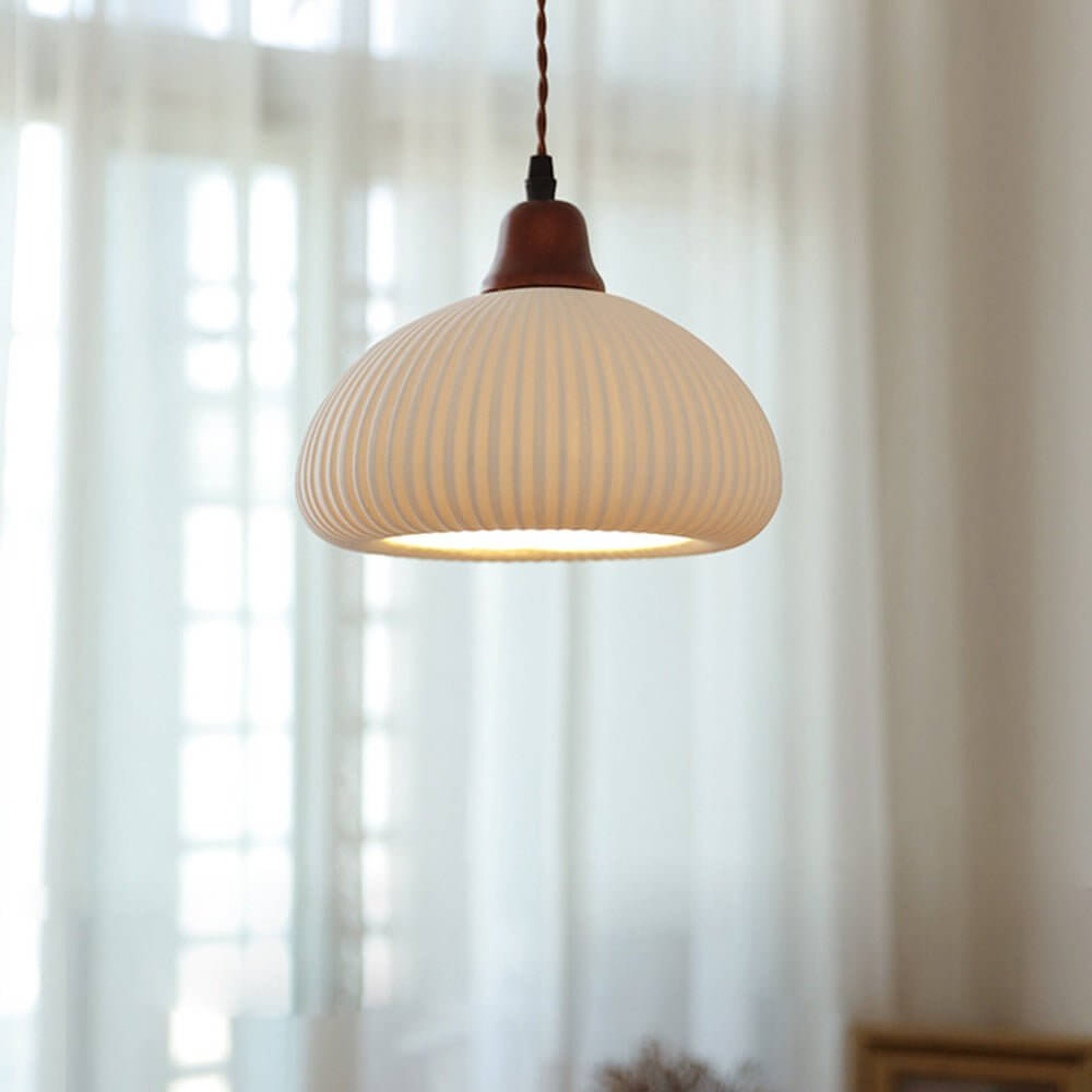 Stilren Keramisk Taklampa - Rustik Design