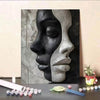 Abstrakt Kvinnlig 3D Porträtt – DIY Canvas Set för Konstälskare