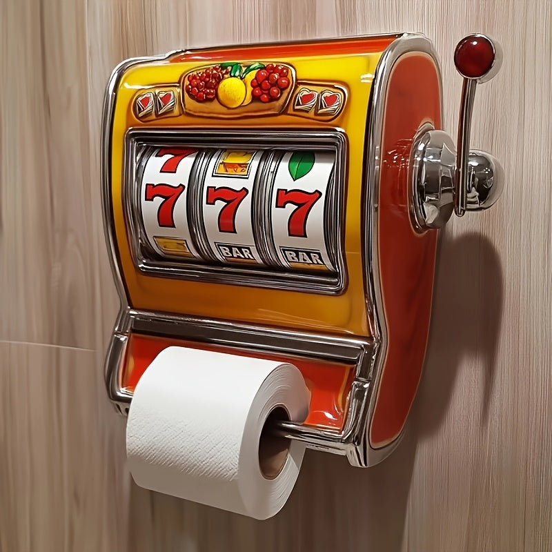 Jackpot Toalettpappershållare – Spelautomatdesign & Väggmonterad