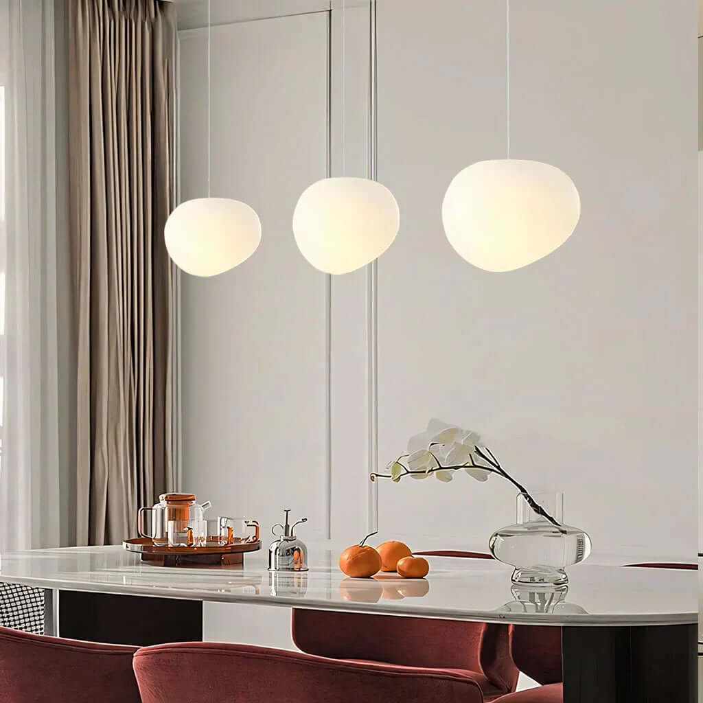 Vit Kisel Hänglampa - Modern & Minimalistisk