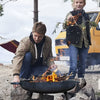 Gjutjärns Eldskål – Idealisk för Grillning, Camping och Trädgårdsbelysning