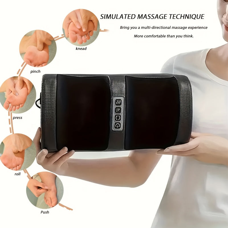 Solenergidriven Fotmassageapparat – Bekväm Massage med Värme och Knådning