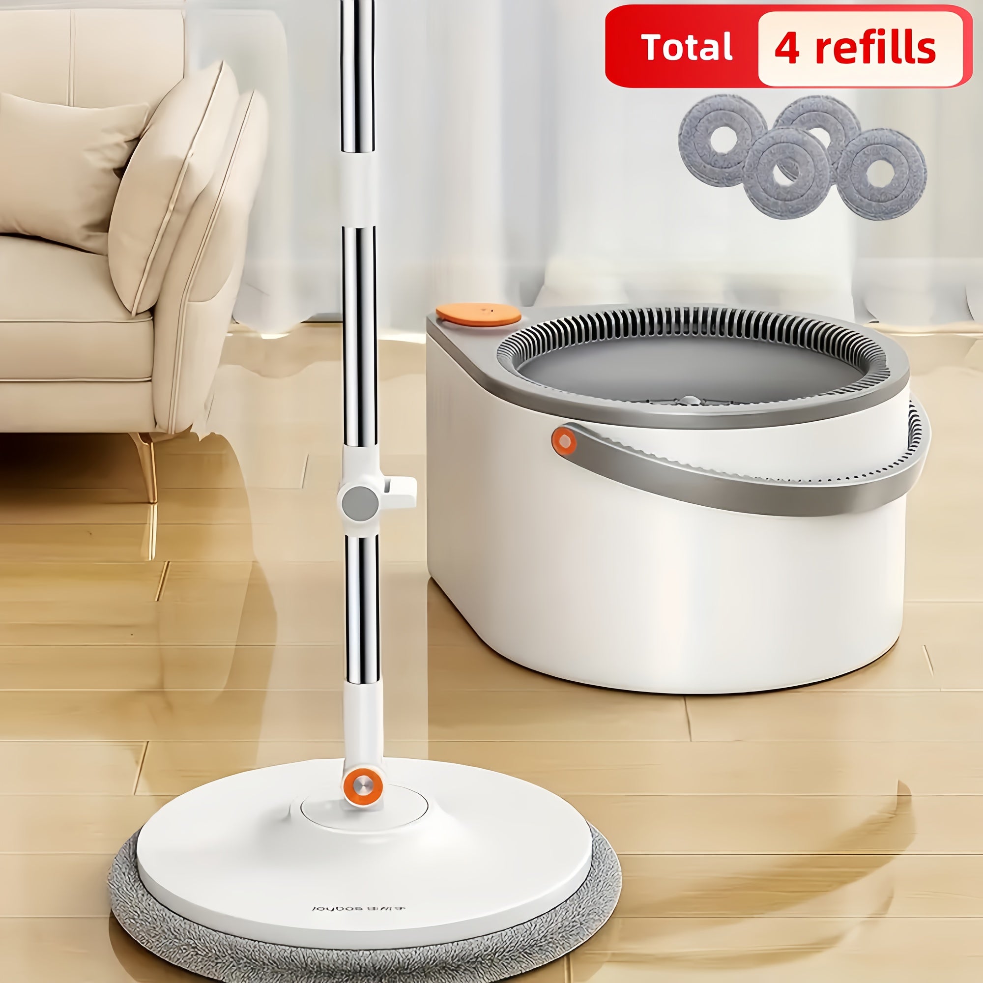 FlexiClean Spin Mop Set – Handsfree, Justerbar och Effektiv Städning